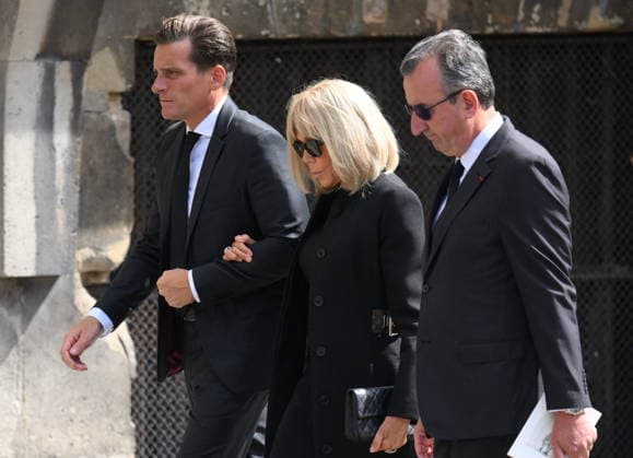 Mathilde Favier Funeral - Paris Brigitte Macron during the funeral of Mathilde Favier, director of public relations for Christian Dior Couture, at the Saint-Sulpice church in Paris, France, on August 31, 2026. She died in a car accident with her partner, French producer Nicolas Altmayer, on August 17, aged 57 and 61, respectively. Photo by Eliot Blondet ABACAPRESS.COM Paris France  Copyright: xBlondetxEliot ABACAx