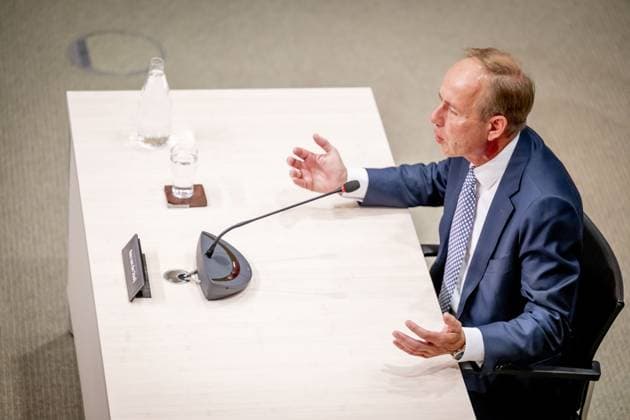 THE HAGUE Kees van der Staaij during the public hearings of the parliamentary inquiry committee into the coronavirus policy. During the coronavirus period, he was a Member of Parliament and party leader for the SGP. ROBIN UTRECHT ANP netherlands out - belgium out  Copyright: xx x566680329x originalFilename: 566680329.jpg