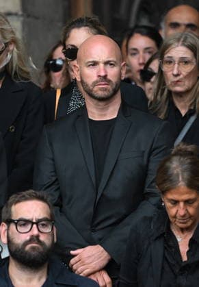 Mathilde Favier Funeral - Paris Franck Gastambide during the funeral of Mathilde Favier, director of public relations for Christian Dior Couture, at the Saint-Sulpice church in Paris, France, on August 31, 2026. She died in a car accident with her partner, French producer Nicolas Altmayer, on August 17, aged 57 and 61, respectively. Photo by Florian Poitout ABACAPRESS.COM Paris France  Copyright: xPoitoutxFlorian ABACAx