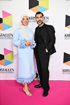 STOCKHOLM, SWEDEN 20260831 Camilla Hadid and Bedros Kabranian arrive on the red carpet ahead of the Kristallen Awards at Cirkus in Stockholm STOCKHOLM SWEDEN x10430x  Copyright: xChristinexOlsson TTx KRISTALLENGALAN 2026 URxXRX9NrUo