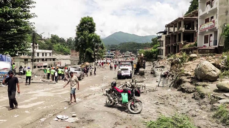 RECORD DATE NOT STATED Aftermath of devastating flash floods in Trishuli area Trishuli Nepal , Aug 31 (ANI): A view from Trishuli s worst-affected area following flash floods, in Trishuli on Monday. (ANI Video Grab) Trishuli Bagmati Nepal Copyright: xANIx ANI_20260831240