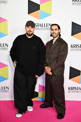 STOCKHOLM, SWEDEN 20260831 Anis Don Demina and Behrouz Berra Badreh arrive on the red carpet for the Kristallen Gala at Cirkus in Stockholm STOCKHOLM, SWEDEN x10430x  Copyright: xChristinexOlsson TTx KRISTALLENGALAN 2026 lHulbGMre2Q