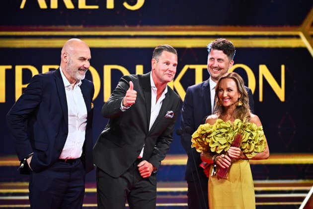 STOCKHOLM, SWEDEN 20260831 Winner in the Sports Production of the Year category: the World Cup playoffs featuring the Swedish men’s national soccer team, Viaplay Viaplay Sport, Viaplay Group, at the 2026 Kristallen Awards at Cirkus in Stockholm STOCKHOLM SWEDEN x10430x  Copyright: xChristinexOlsson TTx KRISTALLENGALAN 2026 Cn20pVoIKfU