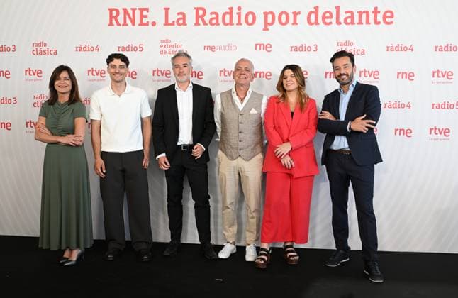 RTVE presents the new season of Radio Nacional de Espana Juan Ramón Lucas and Lara Hermoso during the presentation of the new season of Radio Nacional de Espana, on August 31, 2026, in Madrid, Spain RADIO José Madrid Madrid, Spain  Copyright: xJosÃ xOlivax 7741659
