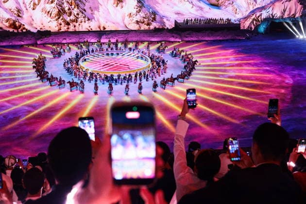 KYRGYZSTAN, BISHKEK - AUGUST 31, 2026: Artists perform during a ceremony to open the 2026 World Nomad Games at Bishkek Arena Bishkek Kyrgyzstan  - ZUMAt113 20260831_zaa_t113_412 Copyright: xKirillxKukhmarx