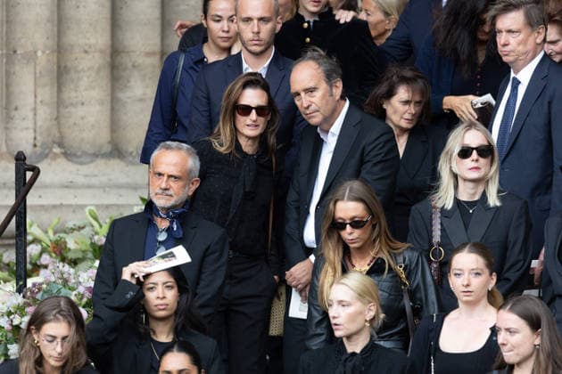 Mathilde Favier Funeral - Paris RL Camille Cottin, Xavier Niel during the funeral of Mathilde Favier, director of public relations for Christian Dior Couture, at the Saint-Sulpice church in Paris, France, on August 31, 2026. She died in a car accident with her partner, French producer Nicolas Altmayer, on August 17, aged 57 and 61, respectively. Photo by Raphael Lafargue ABACAPRESS.COM Paris France Copyright: xLafarguexRaphael ABACAx