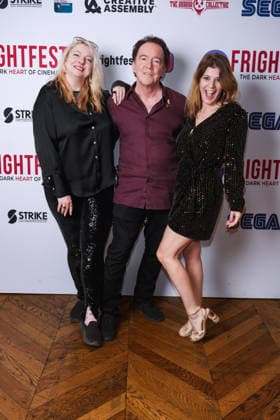 World Premiere Of Full Moon Rising: The Charles Band Story on Monday 31 August 2026 Sarah Appleton, Charles Band, Robin Sydney attends the media wall for the World Premiere Of Full Moon Rising: The Charles Band Story during Tubi Frightfest 2026 on Monday 31 August 2026 at Odeon Luxe Leicester Square, London. ., Credit:Julie Edwards Avalon  Copyright: xJuliexEdwardsx xAvalonx 1129707637