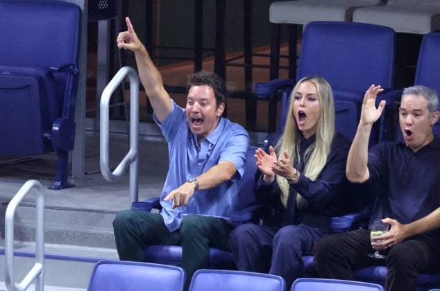 Us Open - Jimmy Fallon and Lindsey Vonn In The Stands Jimmy Fallon and Lindsey Vonn attend the night session on day 2 at te US Open in New York, NY on August 31, 2026. Photo by Dylan Travis ABACAPRESS.COM New York NY  Copyright: xDylanxTravis ABACAx