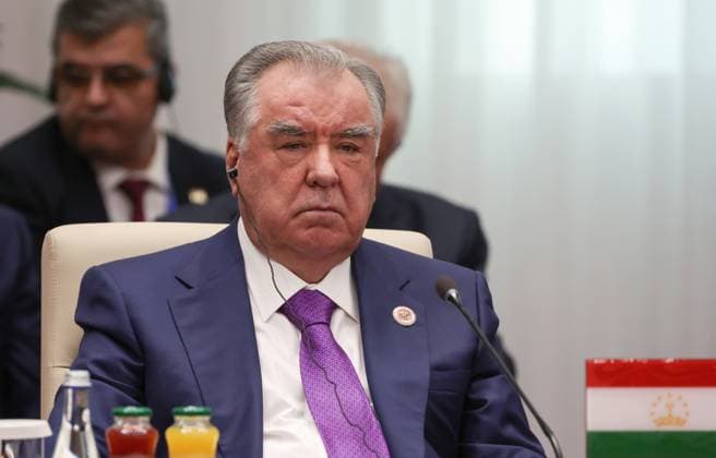 Kyrgyzstan SCO Summit 9232372 01.09.2026 Tajik President Emomali Rahmon attends a session of the Shanghai Cooperation Organization (SCO) summit in Bishkek, Kyrgyzstan. Vyacheslav Prokofiev Sputnik Bishkek Kyrgyzstan  Copyright: xVyacheslavxProkofievx