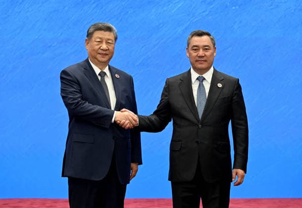 Shanghai Cooperation Organization Council of Heads of State meeting in Bishkek BISHKEK, KYRGYZSTAN - SEPTEMBER 01: (----EDITORIAL USE ONLY - MANDATORY CREDIT - KYRGYZ PRESIDENCY HANDOUT - NO MARKETING NO ADVERTISING CAMPAIGNS - DISTRIBUTED AS A SERVICE TO CLIENTS----) Kyrgyz President Sadyr Japarov meets with Chinese President Xi Jinping during the Shanghai Cooperation Organization Council of Heads of State meeting at the Yrys Ordo Congress Center, on September 01, 2026 in Bishkek, Kyrgyzstan. Japarov welcomed leaders of SCO member states and governments as the summit began in the Kyrgyz capital. Kyrgyz Presidency Handout Anadolu Bishkek Kyrgyzstan. Editorial use only. Please get in touch for any other usage.  Copyright: x2026xAnadoluxKyrgyzxPresidencyx xHandoutx