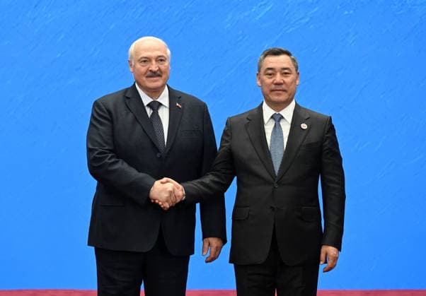 Shanghai Cooperation Organization Council of Heads of State meeting in Bishkek BISHKEK, KYRGYZSTAN - SEPTEMBER 01: (----EDITORIAL USE ONLY - MANDATORY CREDIT - KYRGYZ PRESIDENCY HANDOUT - NO MARKETING NO ADVERTISING CAMPAIGNS - DISTRIBUTED AS A SERVICE TO CLIENTS----) Kyrgyz President Sadyr Japarov meets with Uzbek President Shavkat Mirziyoyev during the Shanghai Cooperation Organization Council of Heads of State meeting at the Yrys Ordo Congress Center, on September 01, 2026 in Bishkek, Kyrgyzstan. Japarov welcomed leaders of SCO member states and governments as the summit began in the Kyrgyz capital. Kyrgyz Presidency Handout Anadolu Bishkek Kyrgyzstan. Editorial use only. Please get in touch for any other usage.  Copyright: x2026xAnadoluxKyrgyzxPresidencyx xHandoutx