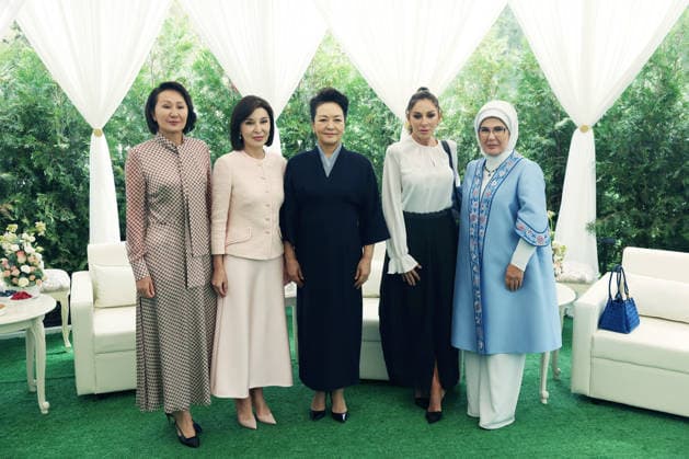 Turkish First Lady Emine Erdogan attends spouses’ program in Kyrgyzstan BISHKEK, KYRGYZSTAN - SEPTEMBER 1: (----EDITORIAL USE ONLY - MANDATORY CREDIT - TURKISH PRESIDENCY MUSTAFA KAMACI HANDOUT - NO MARKETING NO ADVERTISING CAMPAIGNS - DISTRIBUTED AS A SERVICE TO CLIENTS----) Turkish First Lady Emine Erdogan attends a program for spouses of leaders hosted by Kyrgyz First Lady Aigul Japarova at the Ala-Archa Enesai State Residence in Bishkek, Kyrgyzstan, on September 1, 2026. Emine Erdogan, who accompanies Turkish President Recep Tayyip Erdogan during his visit to Bishkek for the opening ceremony of the World Nomad Games and the Shanghai Cooperation Organization (SCO) Council of Heads of State Summit, attends the program alongside Azer  Copyright: x2026xAnadoluxTurkishxPresidency MustafaxKamacix