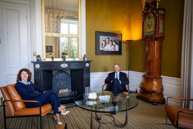 01-09-2026 King Willem-Alexander during a meeting with the new State Secretary for Infrastructure and Water Management (staatssecretaris van Infrastructuur en Waterstaat), Ms. Annet Bertram, at palace Huis ten Bosch in The Hague. Â  Copyright: xPPEx