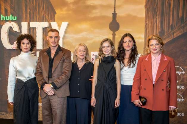 ABB CITYBLOOD- Melika Foroutan, David Schütter, Dagmar Manzel, Lea Drinda, Soma Pysall und Joerdis Triebel zu Gast bei der Premiere der deutschen Hulu Original Serie City of Blood im Kino International am 31.AUGUST 2026 in Berlin Berlin Deutschland