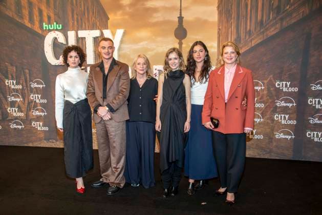 ABB CITYBLOOD- Melika Foroutan, David Schütter, Dagmar Manzel, Lea Drinda, Soma Pysall und Joerdis Triebel zu Gast bei der Premiere der deutschen Hulu Original Serie City of Blood im Kino International am 31.AUGUST 2026 in Berlin Berlin Deutschland