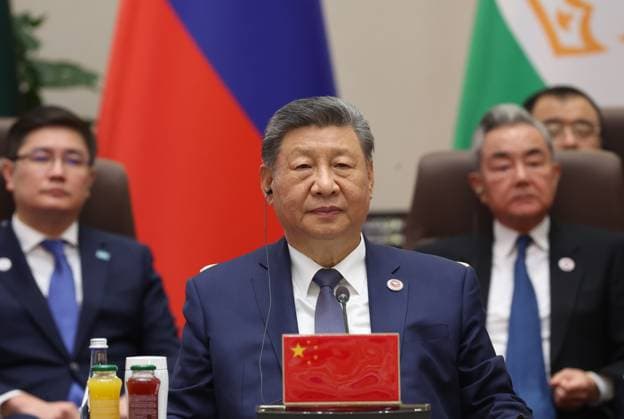 Kyrgyzstan SCO Summit 9232600 01.09.2026 Chinese President Xi Jinping attends a meeting in the Shanghai Cooperation Organization (SCO) Plus format in Bishkek, Kyrgyzstan. Vyacheslav Prokofiev Sputnik Bishkek Kyrgyzstan  Copyright: xVyacheslavxProkofievx