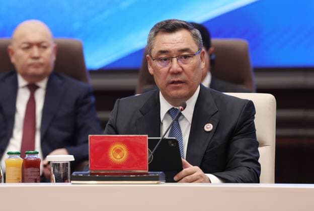 Kyrgyzstan SCO Summit 9232616 01.09.2026 Kyrgyz President Sadyr Japarov attends a meeting in the Shanghai Cooperation Organization (SCO) Plus format in Bishkek, Kyrgyzstan. Vyacheslav Prokofiev Sputnik Bishkek Kyrgyzstan  Copyright: xVyacheslavxProkofievx