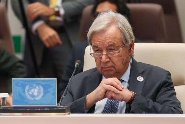 Kyrgyzstan SCO Summit 9232666 01.09.2026 United Nations Secretary-General Antonio Guterres attends a meeting in the Shanghai Cooperation Organization (SCO) Plus format in Bishkek, Kyrgyzstan. Vyacheslav Prokofiev Sputnik Bishkek Kyrgyzstan  Copyright: xVyacheslavxProkofievx