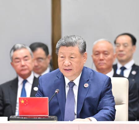 (260901) -- BISHKEK, Sept. 1, 2026 -- Chinese President Xi Jinping delivers an important speech during the 26th Meeting of the Council of Heads of State of the Shanghai Cooperation Organization (SCO) in Bishkek, Kyrgyzstan, Sept. 1, 2026. ) KYRGYZSTAN-BISHKEK-CHINA-XI JINPING-SCO-MEETING ZhaixJianlan 