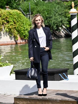 IPA87996985 - Rome, Restoration of the Arch of Janus; Venice, 83rd Venice International Film Festival 2026 arrivals at the Excelsior Hotel™s pier Pictured: Greta Scarano, host  Copyright: xSimonexComix xPoolxPhotoxEventsx08x 87996985