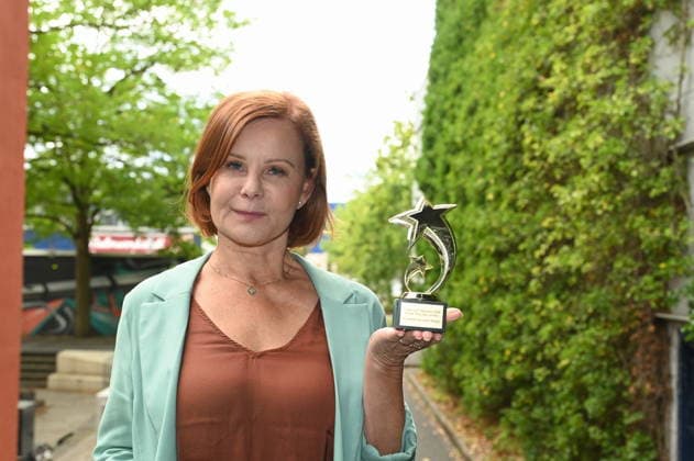 Schauspielerin Petra Blossey posiert beim grossen Fantreffen und Preisverleihung der RTL Serie Unter Uns