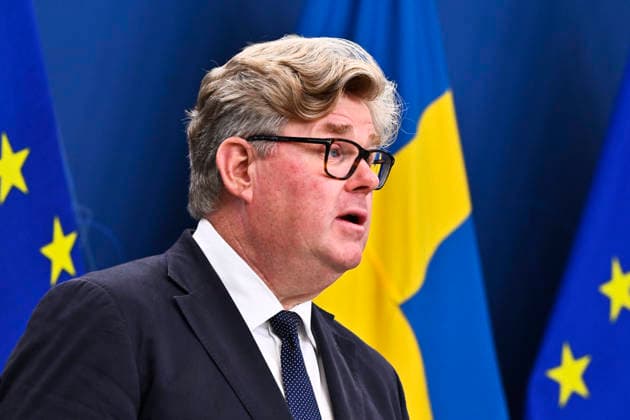 STOCKHOLM, SVERIGE 20260901 Justitieminister Gunnar Strömmer (M) under en pressträff pa Rosenbad med anledning av det besked som Tysklands regering presenterat rörande hybridangreppet i Leipzig den 4:e augusti. STOCKHOLM SVERIGE x10430x *** STOCKHOLM, SWEDEN 20260901 Minister of Justice Gunnar Strömmer M during a press conference at Rosenbad in response to the statement released by the German government regarding the hybrid attack in Leipzig on August 4 STOCKHOLM SWEDEN x10430x  Copyright: xChristinexOlsson TTx PRESSTRÄFF OM EUROPEISKA SÄKERHETSLÄGET noE0yJrQ1gk