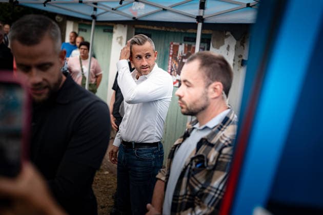 Demokratiefest Haldensleben mit dem AfD-Spitzenkandidaten Ulrich Siegmund, der rund drei Stunden vor Ort teilnimmt;Wahlkampfveranstaltung AfD Demokratiefest in Haldensleben Landtagswahl Sachsen-Anhalt 2026, Haldensleben Sachsen-Anhalt Deutschland Schützenhaus der Schützengilde *** Haldensleben Democracy Festival featuring AfD lead candidate Ulrich Siegmund, who will be on site for about three hours; AfD campaign event at the Democracy Festival in Haldensleben; 2026 Saxony-Anhalt state election; Haldensleben, Saxony-Anhalt, Germany; the Schützenhaus of the Schützengilde