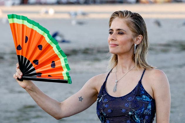 September 1, 2026, Venice, ITALY: Italian actor Greta Scarano poses for photographers at Lido Beach ahead of the 83rd annual Venice International Film Festival, in Venice, Italy, 01 September 2026. Italian actors Greta Scarano and Nicolas Maupas will hosts the opening and closing ceremony of the festival that runs from 02 to 12 September 2026. ANSA FABIO FRUSTACI Venice ITALY  - ZUMAa110 20260901_zaf_a110_012 Copyright: xFabioxFrustacix