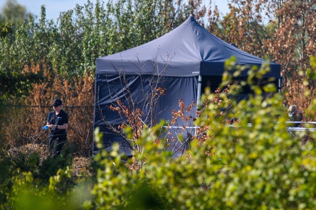 September 1, 2026, London, London, UK: London, UK. A police tent at the scene at The Pits at the Bedfont Recreation Ground following the discovery of human remains. Three weeks after human remains were discovered in woodland in Feltham, the police investigation and searches of the surrounding area remain ongoing. Detectives from the Metropolitan Police Service launched a murder investigation following the discovery of human remains in woodland adjacent to Padstow Walk, Feltham. Police were called at 6:35pm on Wednesday, 12 August, following reports that bones had been found in the woodland. Subsequent examinations confirmed the remains were human. The remains are believed to belong to a woman aged approximately between 25 and 45 years old  - ZUMAl94_ 20260901_zaf_l94_022 Copyright: xPeterxManningx