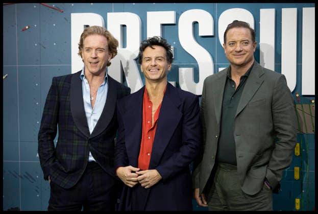 . 01 09 2026. London, United Kingdom. Damian Lewis, Andrew Scott and Brendan Fraser at the Pressure premiere in London.  xStephenxLockx xi-Imagesx IIM-26973-0026