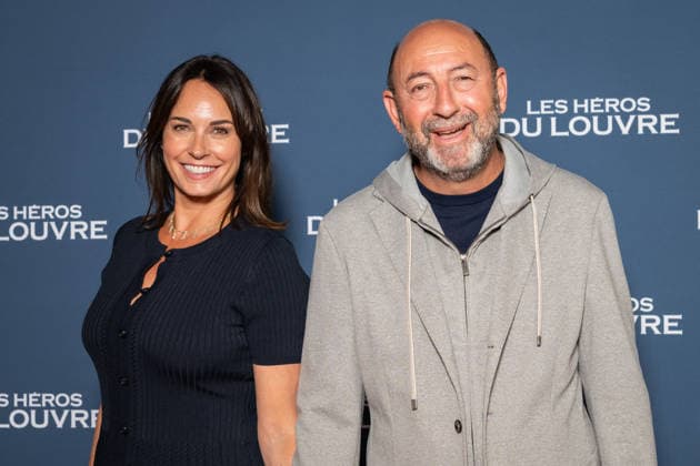 Les Heros Du Louvre Premiere - Paris AJ French actor Kad Merad and his wife French actress Julia Vignali attend the photocell of the « Les Heros Du Louvre » Paris Premiere at Cinema l Arlequin on September 1, 2026 in Paris, France. Photo by Alexis Jumeau ABACAPRESS.COM Paris France  Copyright: xJumeauxAlexis ABACAx