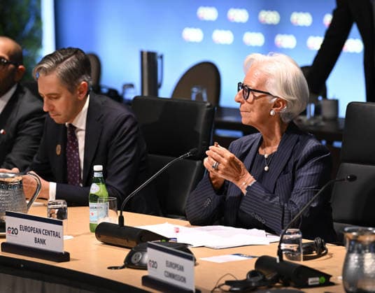 G20 Finance Ministers and Central Bank Governors Meeting In Asheville, North Carolina ASHEVILLE, USA - SEPTEMBER 1: The President of the European Central Bank Christine Lagarde (R) attends the second day of the G20 summit of the Finance Ministers and Central Bank Governors Meeting at the Omni Grove Park Inn in Asheville, NC, United States on September 01, 2026. US Treasury Secretary Scott Bessent is hosting a two-day meeting of the Group of 20 world leaders in finance. Peter Zay Anadolu North Carolina United States. Editorial use only. Please get in touch for any other usage.  Copyright: x2026xAnadoluxPeterxZayx