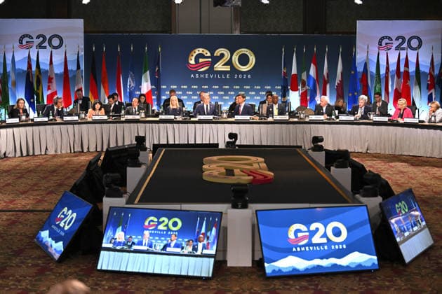G20 Finance Ministers and Central Bank Governors Meeting In Asheville, North Carolina ASHEVILLE, USA - SEPTEMBER 1: World leaders in finance take part in the second day of the G20 summit of the Finance Ministers and Central Bank Governors Meeting at the Omni Grove Park Inn in Asheville, NC, United States on September 01, 2026. US Treasury Secretary Scott Bessent is hosting a two-day meeting of the Group of 20 world leaders in finance. Peter Zay Anadolu North Carolina United States. Editorial use only. Please get in touch for any other usage.  Copyright: x2026xAnadoluxPeterxZayx