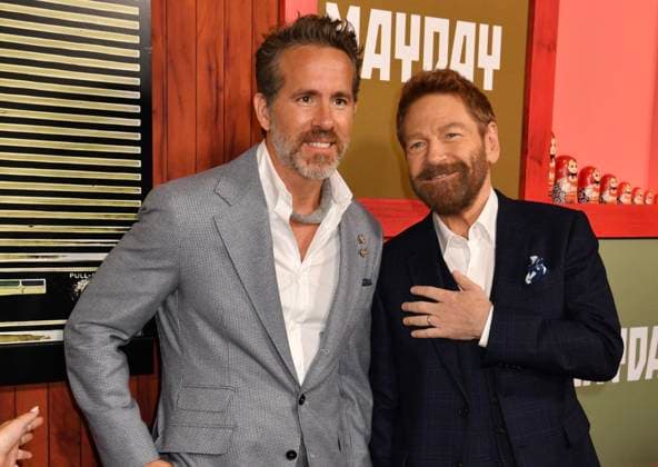 NEW YORK, NY - SEPTEMBER 1: Ryan Reynolds and Kenneth Branagh at the Apple TV Original film premiere of Mayday on September 1, 2026 at AMC Lincoln Square in New York City. Copyright: xmpi099x
