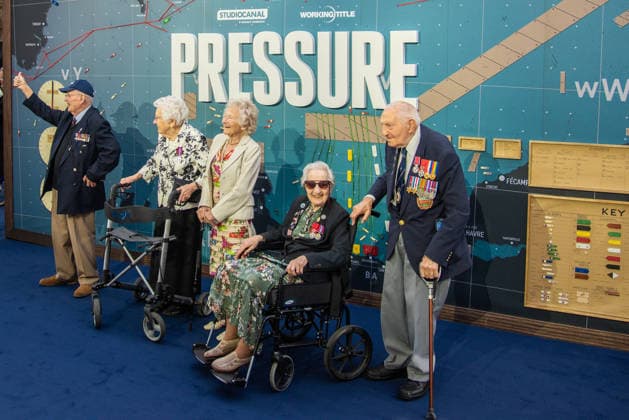 September 1, 2026, London, United Kingdom: (L-R) Colin Bell, Ruth Barnwell, Dorothea Barron, Marie Scott and Mervyn Kersh Bem attend the European Premiere of Pressure at Odeon Luxe Leicester Square. London United Kingdom - ZUMAs197 20260901_aaa_s197_125 Copyright: xLoredanaxSangiulianox