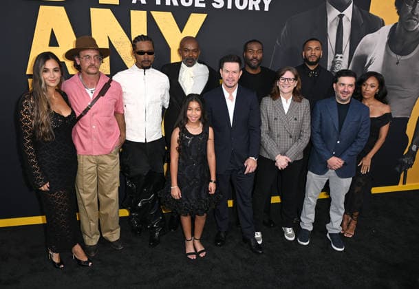 ˜By Any Means™ Los Angeles Premiere Alanna Masterson, Ethan Embry, Chester Algernal Gordon, Elegance Bratton, Nova Valentina, Mark Wahlberg, Yahya Abdul-Mateen II, Dana Goldberg, Biko Eisen-Martin, Josh Greenstein and Nicole Beharie arriving to the By Any Means Los Angeles premiere held at the Paramount Theatre on September 1, 2026 in Los Angeles, CA. Los Angeles Paramount Theatre California USA Copyright: xLeexWattx xAFF-USA.COMx
