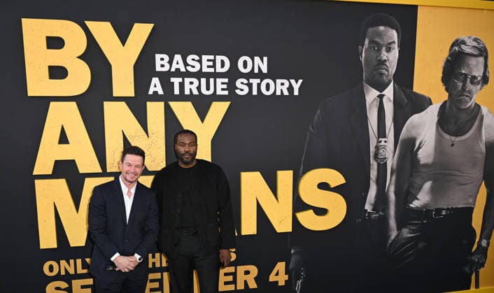 ˜By Any Means™ Los Angeles Premiere Mark Wahlberg and Yahya Abdul-Mateen II arriving to the By Any Means Los Angeles premiere held at the Paramount Theatre on September 1, 2026 in Los Angeles, CA. Los Angeles Paramount Theatre California USA Copyright: xLeexWattx xAFF-USA.COMx