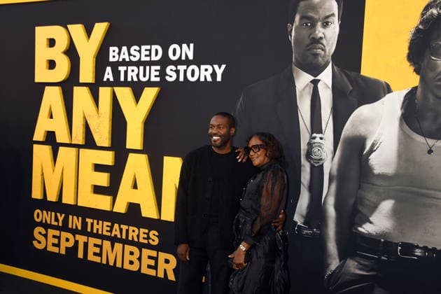 LOS ANGELES, CA - SEPTEMBER 1: Yahya Abdul-Mateen II and Mary Abdul-Mateen at the LA premiere of By Any Means on September 1, 2026 at Paramount Theatre in Los Angeles, California. Copyright: xJeffreyxMayerx