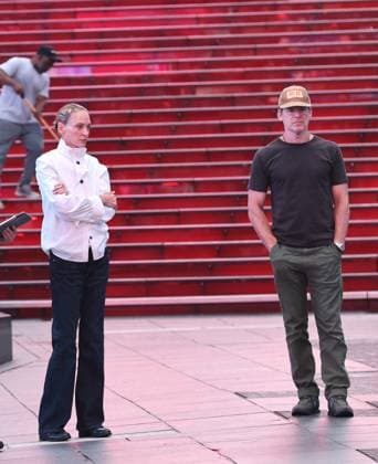 Michael C. Hall and Uma Thurman film at the Dexter: Resurrection set in Times Square, Manhattan Featuring: Michael C. Hall, Uma Thurman Where: New York City, New York, United States When: 01 Sep 2026 Credit: Jose Perez INSTARimages EDITORIAL USE ONLY. NOT FOR USE BY NEWSPAPERS BASED IN THE UK. Copyright: xx instar55964790