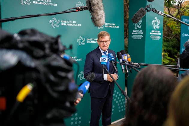Johann Wadephul (CDU), Bundesaussenminister, nimmt am Gymnich-Treffen der Aussenminister der EU teil. Hier bei einem Pressestatement. Wicklow, 02.09.2026. Fotografiert im Auftrag des Auswaertigen Amtes Wicklow Irland Copyright: xThomasxImox