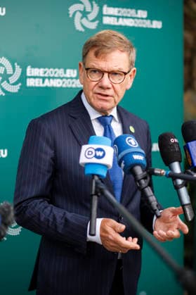 Johann Wadephul (CDU), Bundesaussenminister, nimmt am Gymnich-Treffen der Aussenminister der EU teil. Hier bei einem Pressestatement. Wicklow, 02.09.2026. Fotografiert im Auftrag des Auswaertigen Amtes Wicklow Irland Copyright: xThomasxImox