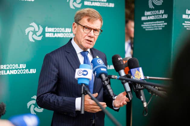 Johann Wadephul (CDU), Bundesaussenminister, nimmt am Gymnich-Treffen der Aussenminister der EU teil. Hier bei einem Pressestatement. Wicklow, 02.09.2026. Fotografiert im Auftrag des Auswaertigen Amtes Wicklow Irland Copyright: xThomasxImox