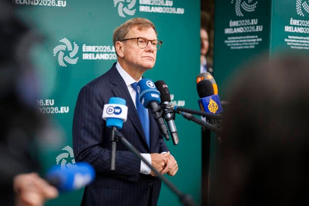 Johann Wadephul (CDU), Bundesaussenminister, nimmt am Gymnich-Treffen der Aussenminister der EU teil. Hier bei einem Pressestatement. Wicklow, 02.09.2026. Fotografiert im Auftrag des Auswaertigen Amtes Wicklow Irland Copyright: xThomasxImox