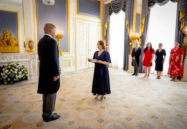 02-09-2026 Palace King Willem-Alexander during a meeting with the ambassador of Spain, C. Robles Cartes, at palace Noordeinde in The Hague. Â  Copyright: xPPEx