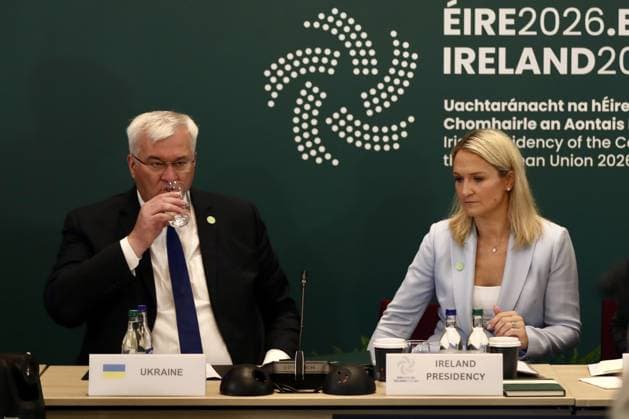 Informal Meeting of EU Foreign Affairs Ministers (Gymnich) in Ireland WICKLOW, IRELAND - SEPTEMBER 2: Helen McEntee, Ireland s Minister for Foreign Affairs and Trade (R), and Minister of Foreign Affairs of Ukraine Andrii Sybiha (L) at an informal meeting of EU Foreign Affairs Ministers (Gymnich) in Wicklow, Ireland, on September 2, 2026. European foreign ministers gathered in Wicklow for the informal diplomatic summit to exchange views on pressing global crises, European security policy, and unified EU foreign relations strategies. Mostafa Darwish Anadolu Wicklow Ireland. Editorial use only. Please get in touch for any other usage.  Copyright: x2026xAnadoluxMostafaxDarwishx