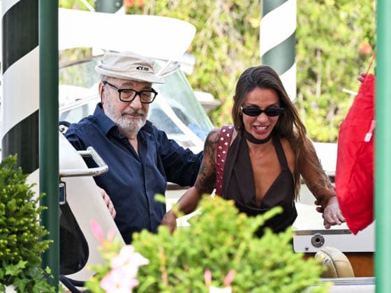 IPA88031653 - Venice, 83rd Venice International Film Festival 2026 - Day 1 - Arrivals at the Excelsior Hotel pier - Pictured: Gianni Amelio and Irene Forti  Copyright: xSimonexComix xPoolxPhotoxEventsx08x 88031653