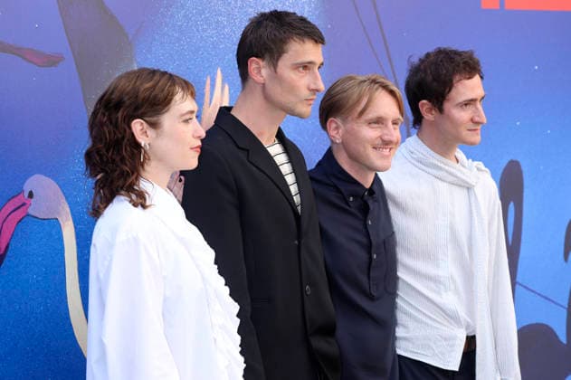 Lia von Blarer, Sebastian Schneider, Hans-Christian Hegewald und Idan Weiss bei der Premiere des Kinofilms Das Mädchen mit der Leica La ragazza con la Leica The Girl with the Leica auf der Biennale di Venezia 2023 83. Internationale Filmfestspiele von Venedig im Sala Darsena. Venedig, 02.09.2026