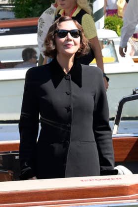 Maggie Gyllenhaal bei der Abfahrt der Jury am Pier des Hotels Excelsior auf der Biennale di Venezia 2026 83. Internationale Filmfestspiele von Venedig. Venedig, 02.09.2026