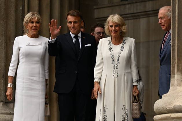 News Bilder des Tages September 2, 2026, London, London, UK: London, UK. Mrs. Brigitte Macron, Queen Camilla, The President of the French Republic Emmanuel Macron and King Charles III visit The Bayeux Tapestry Exhibition at The British Museum. London UK  - ZUMAl94_ 20260902_zaf_l94_037 Copyright: xRayxTangx