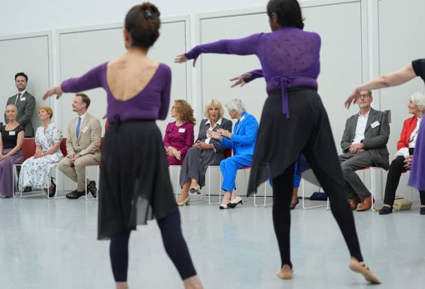 Royal visit to the Royal Academy of Dance Queen Camilla, Patron of the Royal Academy of Dance (RAD) (centre) during a visit to their global headquarters in south-west London, to see the broad range of programmes the academy offers as part of its charitable work, including programmes supporting older dancers, people affected by cancer, and young people participating in a street dance lesson. Picture date: Wednesday September 2, 2026. PA Photo., Credit:Yui Mok PA ROTA - B68 Avalon UK, London  Copyright: xYuixMokx xPAxROTAx-xB68x xAvalonx 1130178710